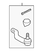 4546049135 - : Outer Tie Rod for Lexus: RX350, RX350h, RX450h+, RX500h, RZ300e, RZ450e Image