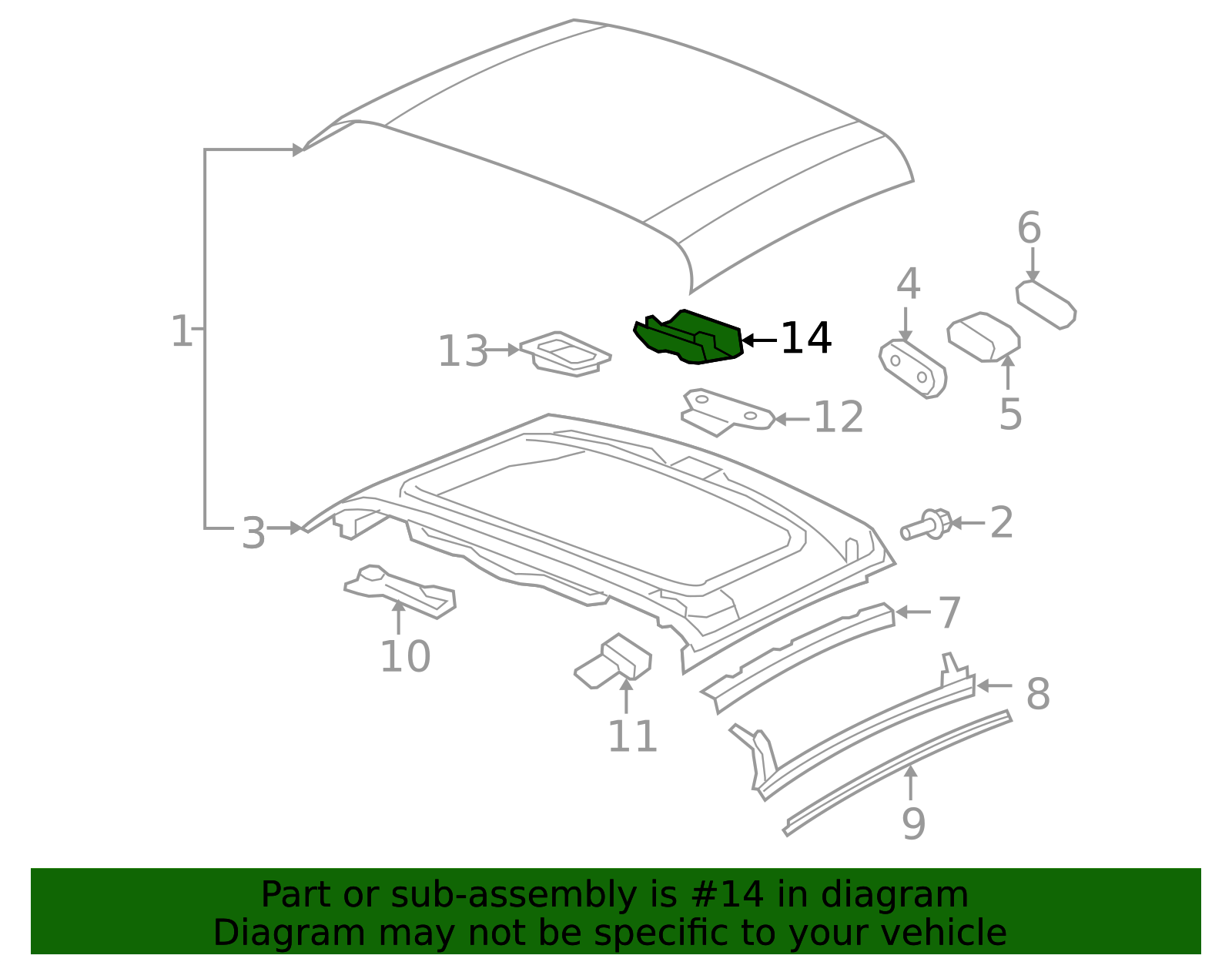 2005-2026 GM Lift Off Roof Panel Latch Cover in Black with Clips ...