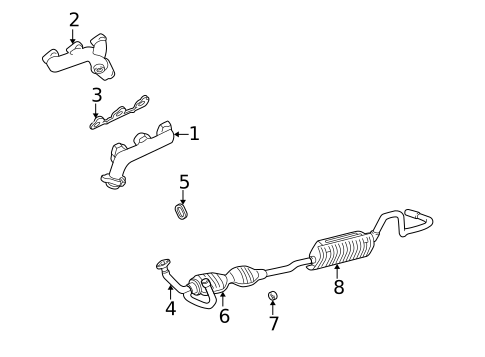 Exhaust Manifold for 2003 Mazda B3000 #0