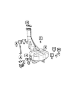 68195708AA - Electrical: Washer Reservoir Bracket for Mopar Image image
