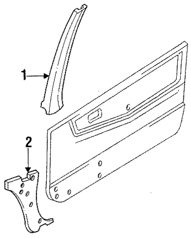 E8BZ6103598A - Body: Windshield Pillar Trim for Ford: Festiva Image