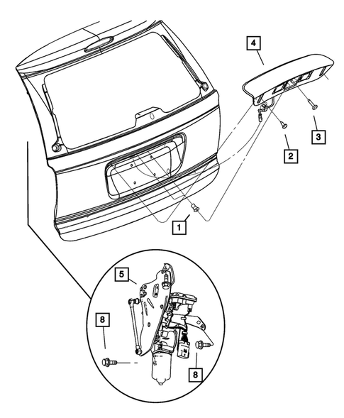 Liftgate Panel for 2001 Chrysler Voyager #1