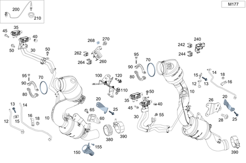 Exhaust System Used on Eight-Cylinder Gasoline Vehicles for 2021 Mercedes-Benz GLE63 AMG S #0