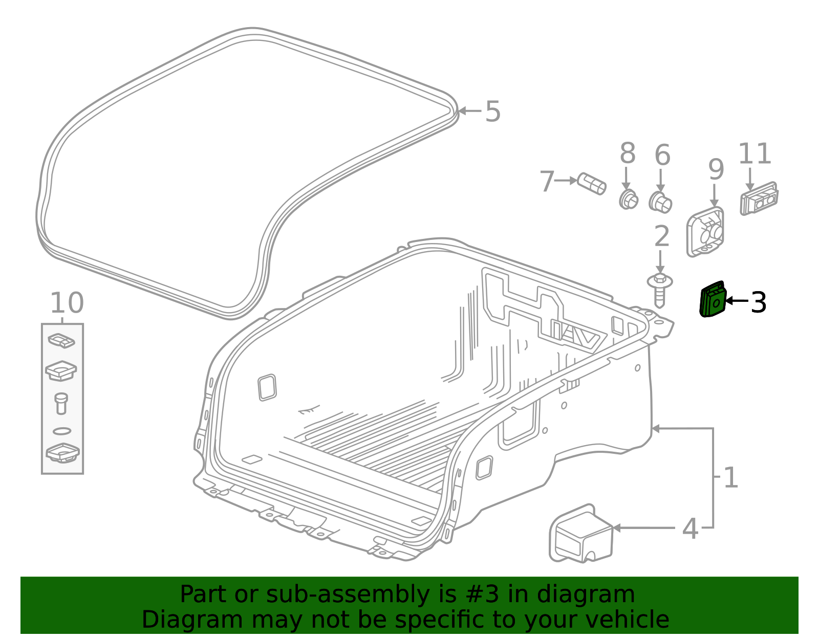 85547555 - High-Quality Storage Compartment Front Cap for AutoNation Parts