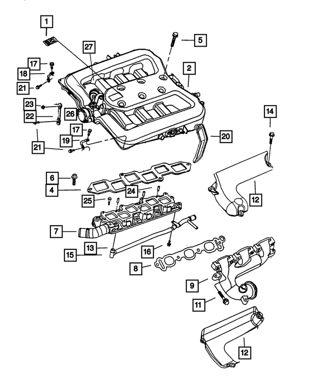 5101819AA - Engine 3.5L Six Cylinder: Intake Manifold Plenum for Mopar Image