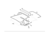 1247800035 - Sliding Roof: Cross Bridge for Mercedes-Benz: 190, 190D, 190E, 200, 200D, 300CE, 300D, 300E, 300SD, 300SE, 300SEL, 300TD, 300TE, 400E, 400SE, 400SEL, 500E, 500SEC, 500SEL, 560SEC, 560SEL, 600SEL, G55 AMG, G550, G550 4x4, G63 AMG, G65 AMG, S420 Image