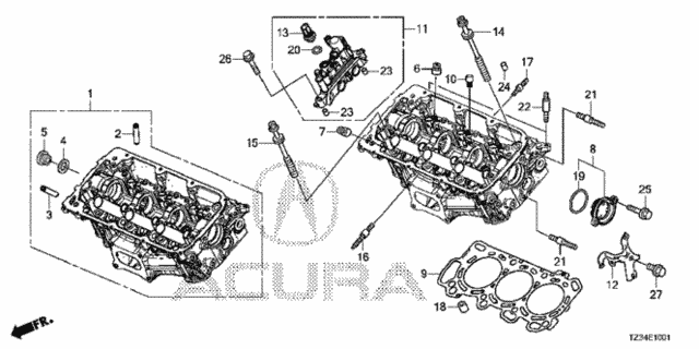 Front Cylinder Head for 2018 Acura TLX #0