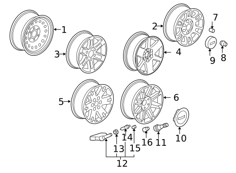 Tire Pressure Monitor Components for 2008 GMC Yukon #0