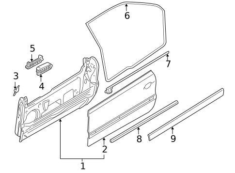Exterior Trim - Door for 2001 Volvo C70 #0