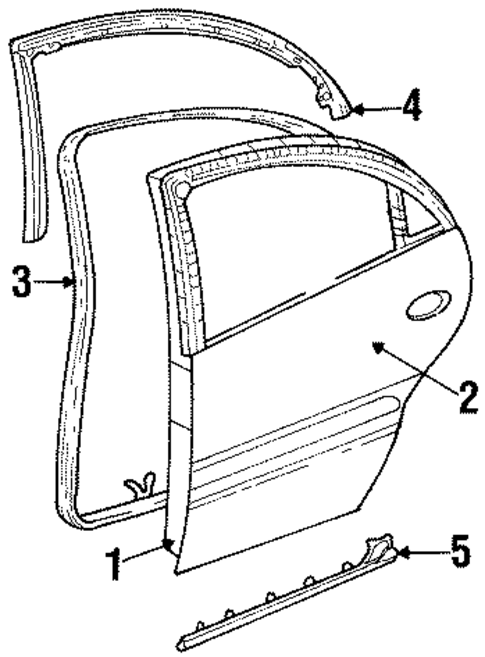 Door & Components for 2003 Oldsmobile Aurora #1