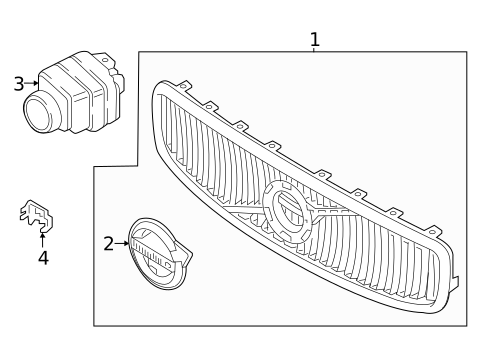 Grille for 2019 Volvo S90 #0