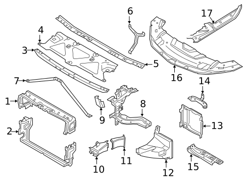 Radiator Support for 2018 BMW M760i xDrive #0