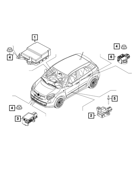 Keys, Modules and Engine Controllers for 2016 Fiat 500L #4