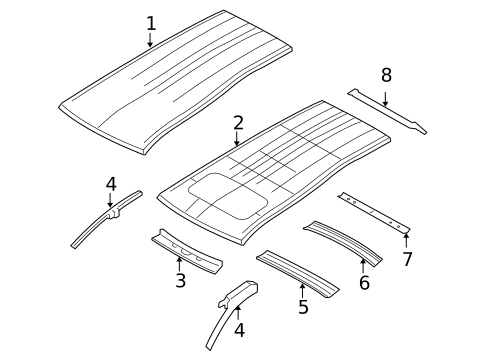 Roof & Components for 2008 Ford Taurus X #0