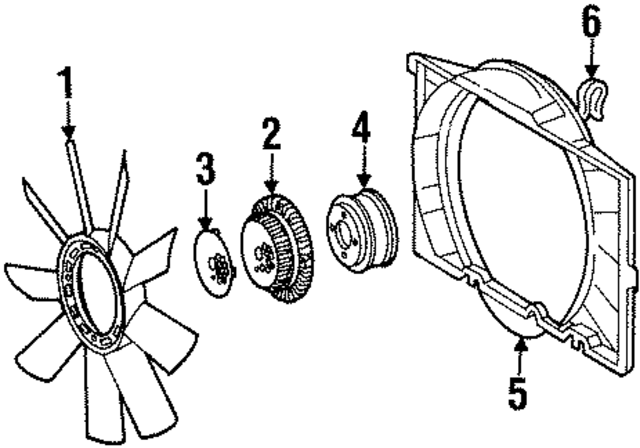 1202050706 - Cooling System: Engine Cooling Fan Clutch Blade for Mercedes-Benz Image