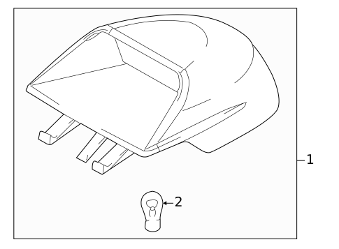 High Mounted Stop Lamp for 2003 Hyundai Elantra #0