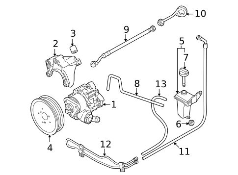 Pump & Hoses for 2007 Audi A4 Quattro #0