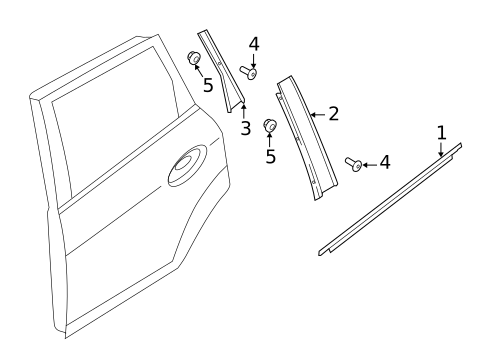 Exterior Trim - Rear Door for 2018 Ford C-Max #0