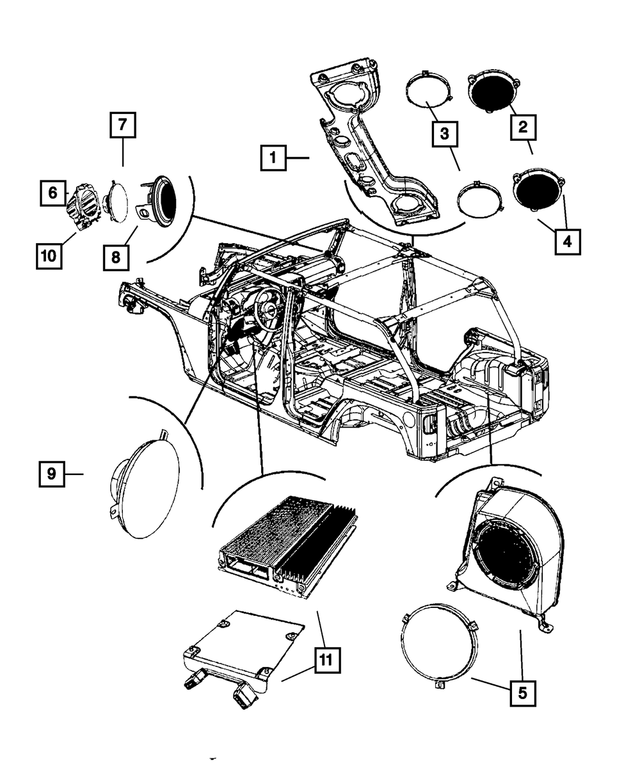 5064140AK - Electrical: Amplifier for Mopar Image
