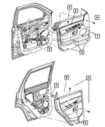 1BC161D5AD - : Front Door Trim Panel, Right for Jeep: Grand Cherokee Image