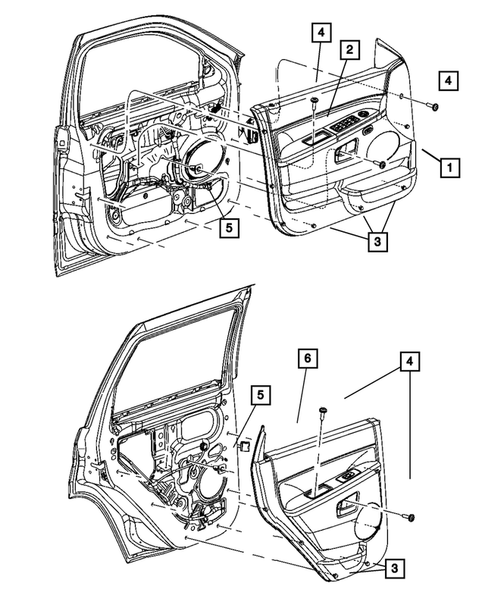 Door Trim Panels for 2005 Jeep Grand Cherokee #0