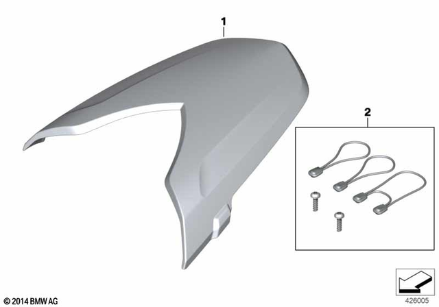 46638555379 - Seats and Seat Bench: Cover, Pillion-Passenger Seat - Racing-blue for BMW-Motorrad Image