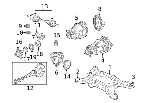 Axle & Differential for 2007 Dodge Magnum #0