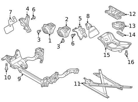 Engine & Trans Mounting for 2009 Audi A4 Quattro #0
