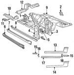 E7ZZ6102500A - Body: Pillar for Ford: Mustang Image