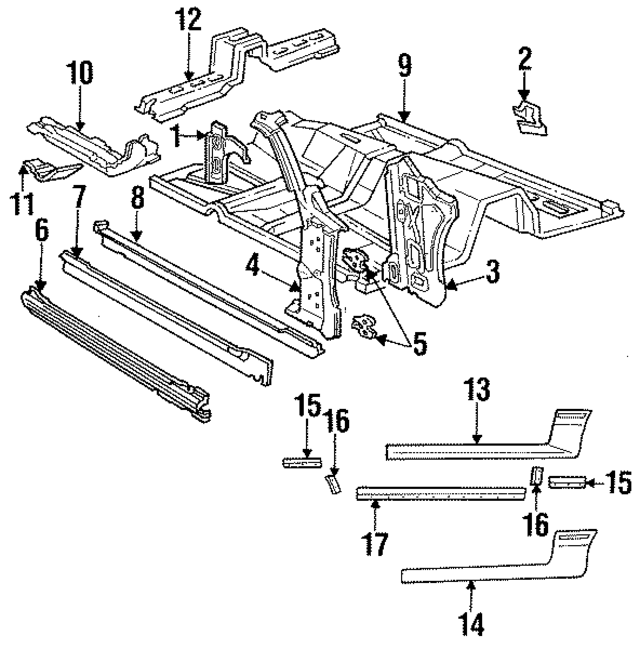 E7ZZ6102500A - Body: Pillar for Ford Image