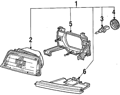 Headlamp Components for 1986 Honda Civic #1