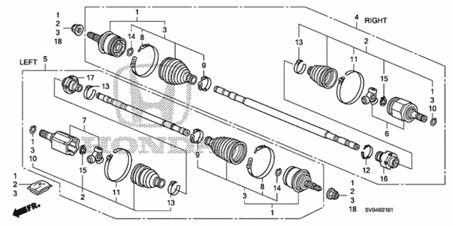 Driveshaft (1.8L) (AT) for 2011 Honda Civic #0