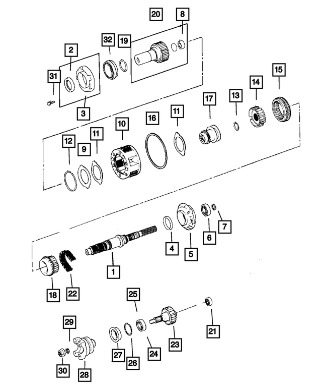 68196327AA - Transfer Case Model 231 [DHN]: Transfer Case Planetary for Mopar Image