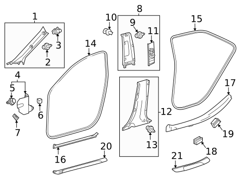 Interior Trim - Pillars for 2025 Toyota Camry #0