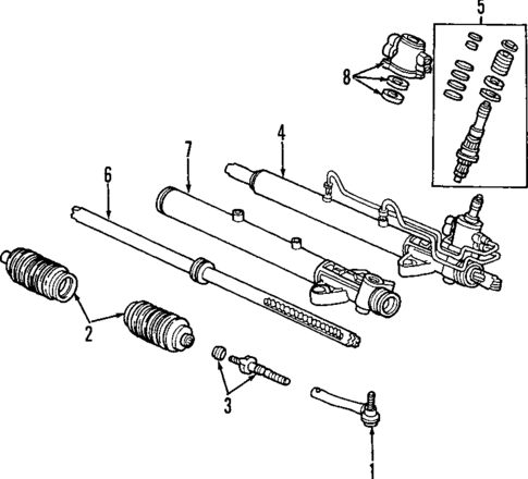 Steering Gear & Linkage for 2001 Honda Prelude #1