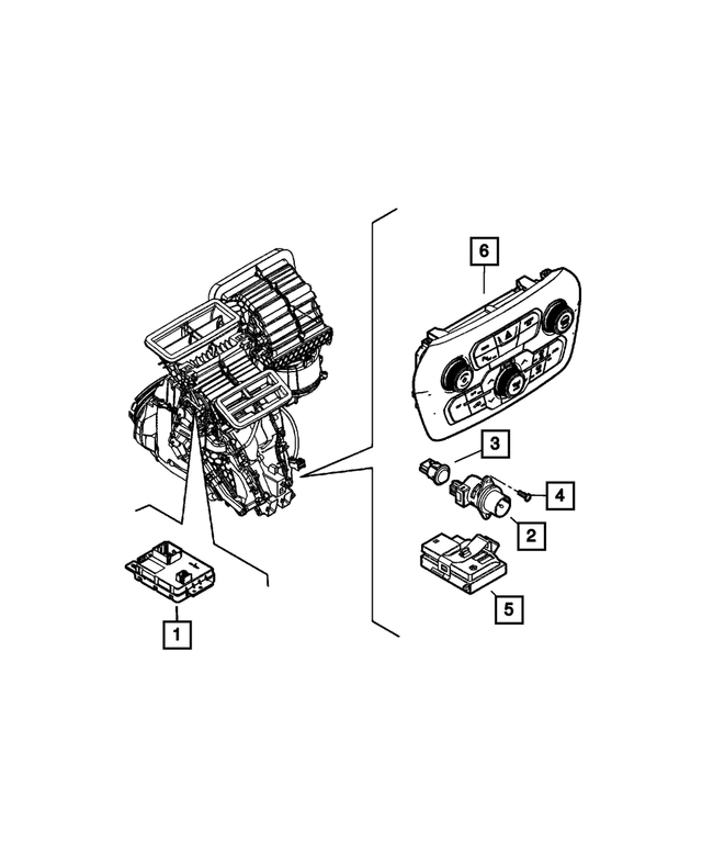 68461216AB - : A/C And Heater Module for Mopar Image