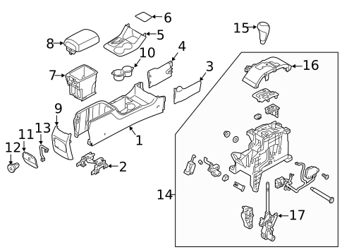 Center Console for 2011 Kia Sorento #0