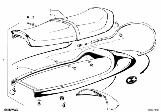 52531232446 - Seats and Seat Bench: Frame Tandem Seat Bench Prime Coated -  for BMW-Motorrad Image