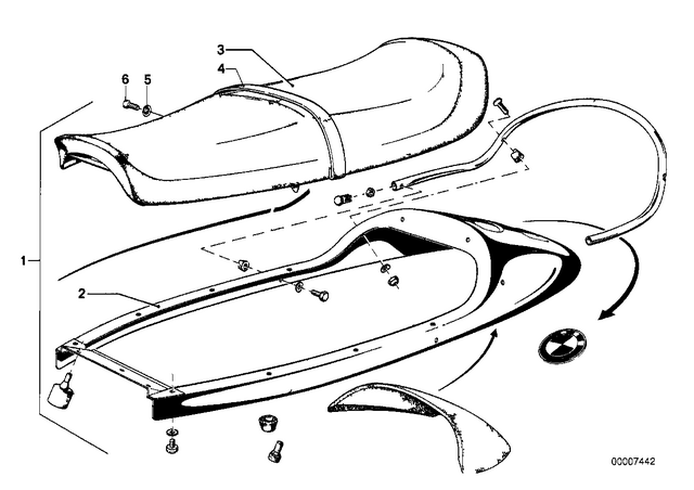 52531232446 - : Frame Tandem Seat Bench Prime Coated for BMW-Motorrad Image