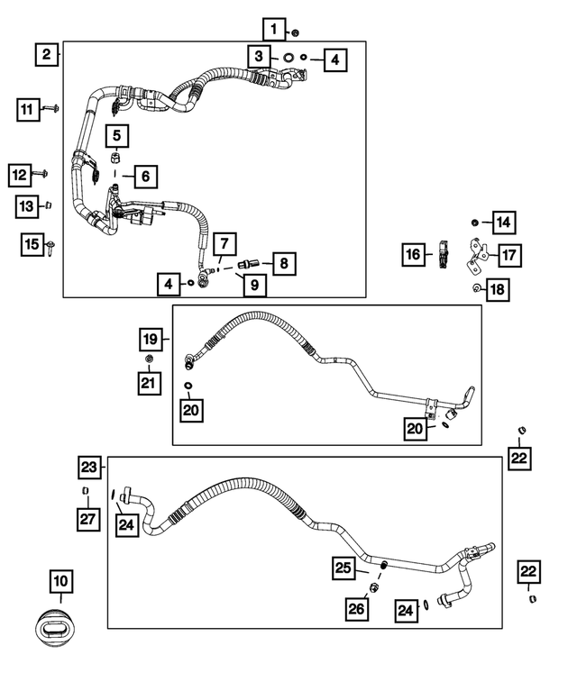« 68277009AC – Air Conditioners and Heaters : Aspiration Et Liquide De Climatisation Conduite pour Mopar Image »