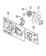 6101782 - Brakes: Push On Round With Teeth Spring Retainer for Mopar Image