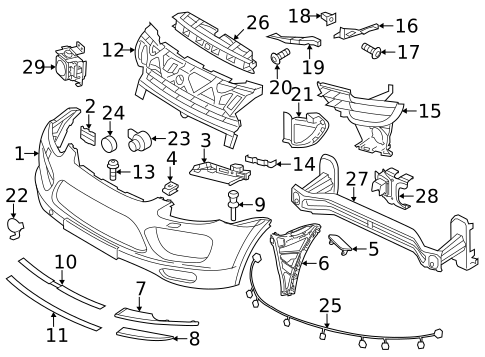 Bumper & Components - Front for 2015 Porsche Cayenne #4