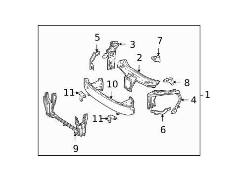 Radiator Support for 2007 Mercedes-Benz S600 #0