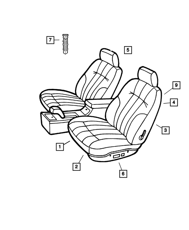 UV721DVBA - : Front Seat Back, Right for Mopar Image