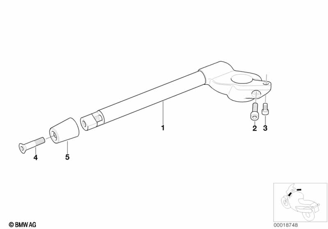 32712331472 - Steering: Right Handle-Bar -  for BMW-Motorrad Image