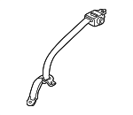 Gray Rear Center Seat Belt with Retractor