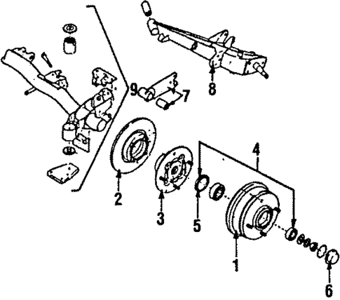 Rear Suspension for 1987 Subaru DL #3