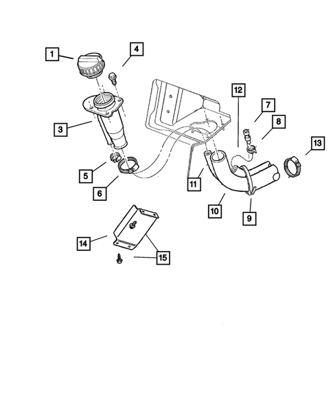 Fuel Tank Filler Tube for 2001 Jeep Cherokee #0