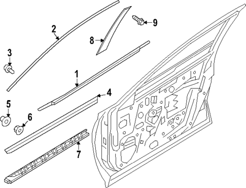 Exterior Trim - Front Door for 2024 INFINITI QX55 #0