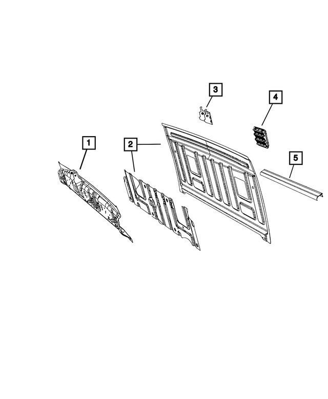 68518549AA - Body Sheet Metal Except Doors: Cab Back Reinforcement for Mopar Image